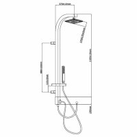 SCH&Uuml;TTE Regendusche-Set MADAGASKAR Schwarz-Chrom