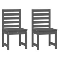 vidaXL 3-tlg. Garten-Bistro-Set Grau Massivholz Kiefer