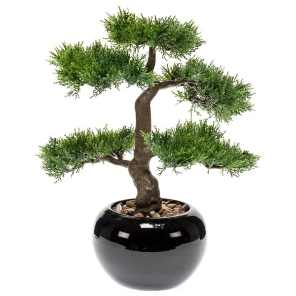 Emerald Kunstpflanze Bonsai Zeder Gr&uuml;n 34 cm 420003