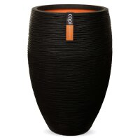 Capi Vase Nature Rib Elegant Deluxe 45x72 cm Schwarz