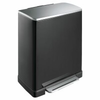 EKO Tretmülleimer E-Cube 28 L+18 L Mattschwarz