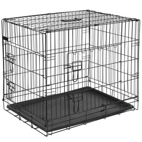 @Pet Hundetransportbox Metall 77,5x48,5x55,5 cm Schwarz 15002