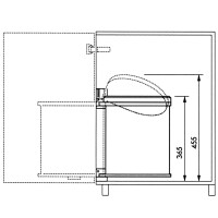 Hailo Schrank-M&uuml;lleimer Compact-Box 15 L Gr&ouml;&szlig;e M Edelstahl 3555-101