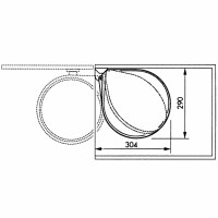 Hailo Schrank-M&uuml;lleimer Compact-Box 15 L Gr&ouml;&szlig;e M Edelstahl 3555-101