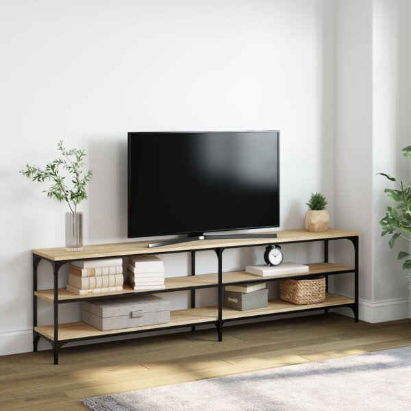 vidaXL TV-Schrank Sonoma-Eiche 180x30x50 cm Holzwerkstoff und Metall