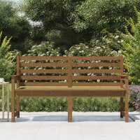 vidaXL Gartenbank Honigbraun 159,5x48x91,5 cm Massivholz Kiefer