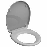 SCH&Uuml;TTE Toilettensitz GREY Absenkautomatik Schnellverschluss Duroplast