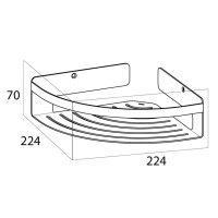 Tiger Eckablage f&uuml;r Dusche Caddy Silbern Gro&szlig; 1400630946