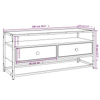 vidaXL TV-Schrank Schwarz 100x35x45 cm Holzwerkstoff