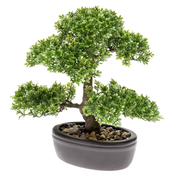 Emerald Kunstpflanze Bonsai Mini-Ficus Gr&uuml;n 32 cm 420002