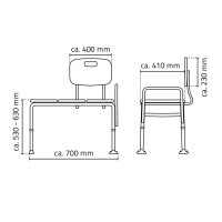 RIDDER Badewannen-Transferbank Wei&szlig; 150 kg A0120101