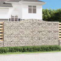 vidaXL Gabionen mit Hochbogen 15Stk. 400x50x200/220cm...