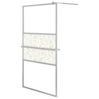 vidaXL Duschwand mit Ablage f&uuml;r Walk-In-Dusche Chrom 115x195 cm ESG