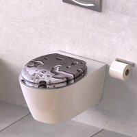 SCH&Uuml;TTE Toilettensitz mit Absenkautomatik GREY STEEL