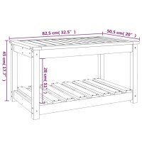 vidaXL Gartentisch 82,5x50,5x45 cm Massivholz Kiefer