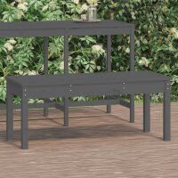 vidaXL Gartenbank Grau 109x44x45 cm Massivholz Kiefer