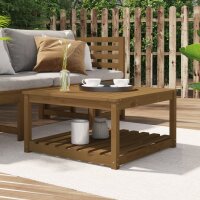 vidaXL Gartentisch Honigbraun 82,5x82,5x45 cm Massivholz...