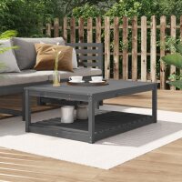 vidaXL Gartentisch Grau 121x82,5x45 cm Massivholz Kiefer