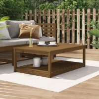 vidaXL Gartentisch Honigbraun 121x82,5x45 cm Massivholz...