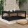 vidaXL Gartentisch Schwarz 121x82,5x45 cm Massivholz Kiefer