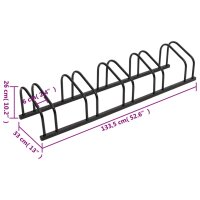 vidaXL Fahrradst&auml;nder f&uuml;r 5 Fahrr&auml;der Schwarz Stahl