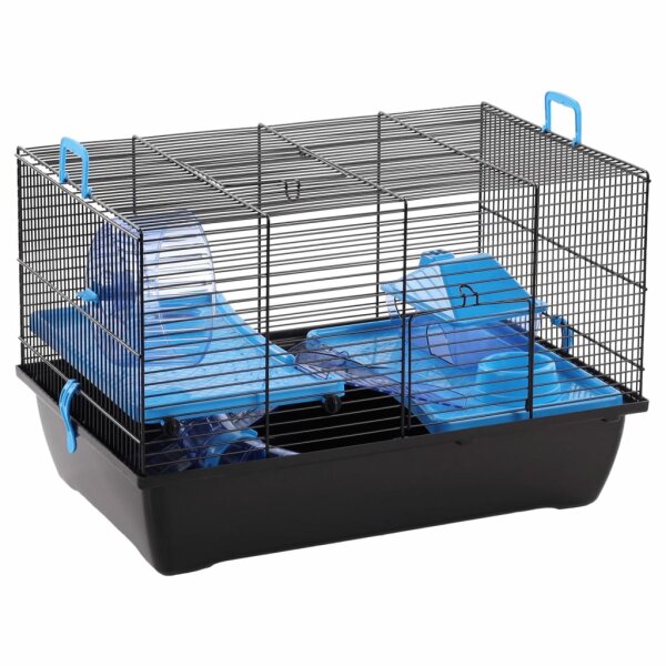 FLAMINGO Hamsterk&auml;fig Jaro 2 50,5x33x32,5 cm Schwarz und Blau