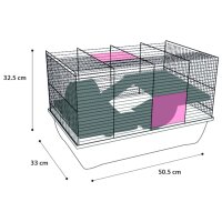 FLAMINGO Hamsterk&auml;fig Jaro 2 50,5x33x32,5 cm Schwarz und Blau