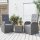 vidaXL 3-tlg. Garten-Lounge-Set Grau Poly Rattan &amp; Massivholz Akazie