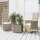 vidaXL 3-tlg. Garten-Lounge-Set Beige Poly Rattan &amp; Stahl