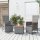 vidaXL 3-tlg. Garten-Lounge-Set Grau Poly Rattan &amp; Massivholz Akazie