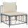 vidaXL 11-tlg. Garten-Lounge-Set mit Kissen Anthrazit Poly Rattan