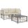 vidaXL 3-tlg. Garten-Lounge-Set mit Kissen Anthrazit Poly Rattan