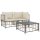 vidaXL 3-tlg. Garten-Lounge-Set mit Kissen Anthrazit Poly Rattan