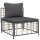 vidaXL 5-tlg. Garten-Lounge-Set mit Kissen Anthrazit Poly Rattan