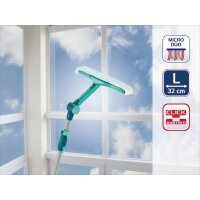 Leifheit 3-in-1 Fensterwischer mit Teleskop und Gelenk 28 cm 51120