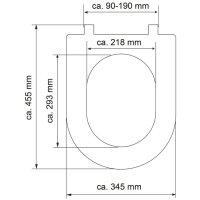 SCH&Uuml;TTE Toilettensitz WHITE Duroplast D-Form