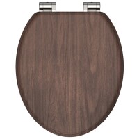 SCH&Uuml;TTE Toilettensitz mit Absenkautomatik DARK WOOD Bedruckt MDF