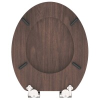 SCH&Uuml;TTE Toilettensitz mit Absenkautomatik DARK WOOD Bedruckt MDF