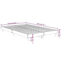 vidaXL Bettgestell R&auml;uchereiche 120x190 cm Holzwerkstoff