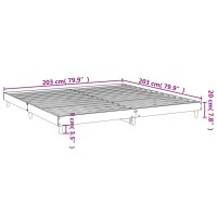 vidaXL Bettgestell Schwarz 200x200 cm Holzwerkstoff