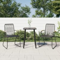 vidaXL Gartenst&uuml;hle 2 Stk. Schwarz 58x59x85,5 cm PVC Rattan