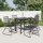 vidaXL 5-tlg. Garten-Essgruppe Schwarz PVC Rattan