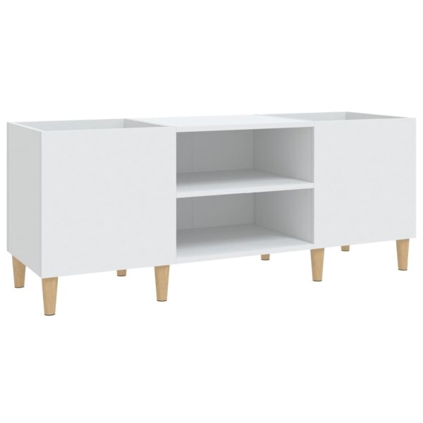 vidaXL Plattenschrank Wei&szlig; 121x38x48 cm Holzwerkstoff