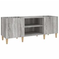 vidaXL Plattenschrank Grau Sonoma 121x38x48 cm Holzwerkstoff