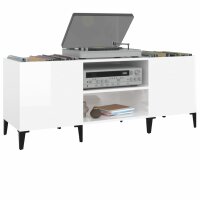 vidaXL Plattenschrank Wei&szlig; 121x38x48 cm Holzwerkstoff