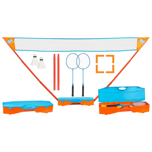 Get &amp; Go Badminton-Set Blau und Orange