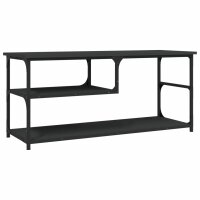 vidaXL TV-Schrank Schwarz 103x38x46,5 cm Holzwerkstoff und Stahl