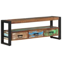 vidaXL TV-Schrank 120x30x45 cm Altholz Massiv