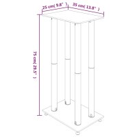 vidaXL Lautsprecher-St&auml;nder 2 Stk. Silbern Hartglas 4 S&auml;ulen