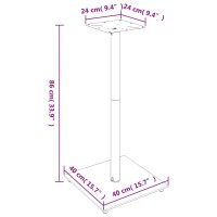 vidaXL Lautsprecher-St&auml;nder 2 Stk. Schwarz Hartglas 1 S&auml;ule